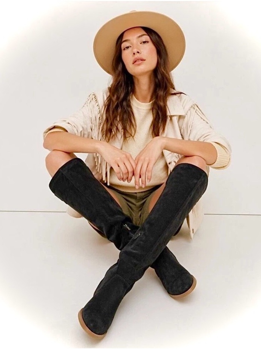 Free People Banks -over the Knee- black Riding Boots